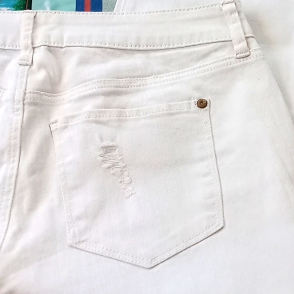 NWT,Cute,a.n.a,Lightly Distressed, Ankle/Crop,Jeans with Embroidered Frayed Hems - Picture 12 of 16